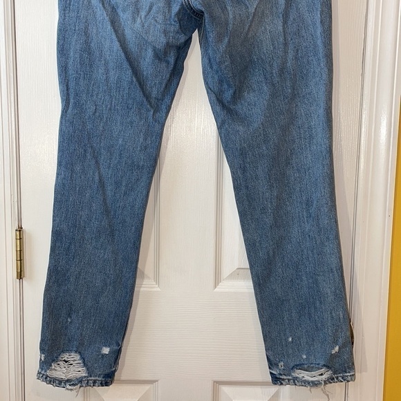 Garage Mom Jeans Floral Embroidered Distressed High Rise 7 - Picture 9 of 16